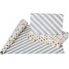 American Greetings Birthday Wrapping Paper, Solid Red and White Polka Dots (1 Jumbo Roll, 175 sq. ft.)(Gold and Silver)