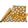 American Greetings Birthday Wrapping Paper, Solid Red and White Polka Dots (1 Jumbo Roll, 175 sq. ft.)(Gold and Silver)