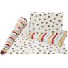 American Greetings Birthday Wrapping Paper, Solid Red and White Polka Dots (1 Jumbo Roll, 175 sq. ft.)(Red and Gold)