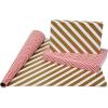American Greetings Birthday Wrapping Paper, Solid Red and White Polka Dots (1 Jumbo Roll, 175 sq. ft.)(Red and Gold)