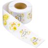 American Greetings Thank You Stickers or Seals, White Script on Gold Foil (500-Count)(Hearts)