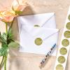 American Greetings Thank You Stickers or Seals, White Script on Gold Foil (500-Count)(White Script on Gold Foil)