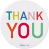 imageAmerican Greetings Thank You Stickers or Seals White Script on Gold Foil 500CountRainbow Text