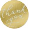 imageAmerican Greetings Thank You Stickers or Seals White Script on Gold Foil 500CountWhite Script on Gold Foil