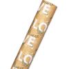 American Greetings 160 sq. ft. Reversible Wrapping Paper Bundle for Weddings, Bridal Showers and All Occasions, Greenery and Love Text (4 Rolls, 30 in. x 16 ft.)(Love Text and Floral)