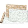 American Greetings 160 sq. ft. Reversible Wrapping Paper Bundle for Weddings, Bridal Showers and All Occasions, Greenery and Love Text (4 Rolls, 30 in. x 16 ft.)(Love Text and Floral)