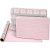 American Greetings 175 sq. ft. Reversible Wrapping Paper for Baby Showers, Kid’s Birthdays and All Occasions, Moon and Stars (1 Roll, 30 in x 70 ft.)(Pink  Blue  Gray)