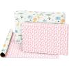 American Greetings 175 sq. ft. Reversible Wrapping Paper for Baby Showers, Kid’s Birthdays and All Occasions, Moon and Stars (1 Roll, 30 in x 70 ft.)(Polka Dots and Animals)