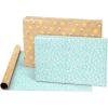 American Greetings 175 sq. ft. Reversible Wrapping Paper for Baby Showers, Kid’s Birthdays and All Occasions, Moon and Stars (1 Roll, 30 in x 70 ft.)(Polka Dots and Animals)