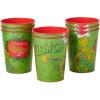 American Greetings 8-Count 16 oz. Reusable Plastic Cups, Santa and Snowman Christmas Party Supplies(Colorful Red)