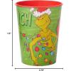 American Greetings 8-Count 16 oz. Reusable Plastic Cups, Santa and Snowman Christmas Party Supplies(Colorful Red)