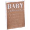 American Greetings Baby Shower Invitations with Envelopes, Kraft Style (25-Count)(White text on kraft paper)