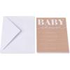 American Greetings Baby Shower Invitations with Envelopes, Kraft Style (25-Count)(White text on kraft paper)