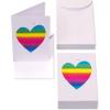 American Greetings Blank Cards with Envelopes, Rainbow Heart Stationery (48-Count)(Rainbow Heart)