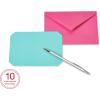 American Greetings Blank Cards with Envelopes, Rainbow Heart Stationery (48-Count)(blue  green  yellow  pink)