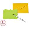 American Greetings Blank Cards with Envelopes, Rainbow Heart Stationery (48-Count)(blue  green  yellow  pink)
