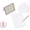 American Greetings Blank Cards with Envelopes, Rainbow Heart Stationery (48-Count)(blue  orange  yellow  fuschia)