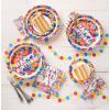 American Greetings Confetti Birthday Party Supplies, 16 oz. Reusable Plastic Cups (8-Count)
