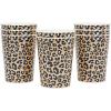 American Greetings Leopard Print Party Cups, 16 oz. Reusable Plastic Cups (8-Count)(16 oz. Reusable Plastic Cups)