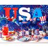 American Greetings Patriotic Stickers, American Flag and Summer Treats (20-Count)(Batman Plastic Stadium Cups)