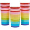 American Greetings Rainbow Party Supplies, 22 oz. Cups (8-Count)(22 oz. Reusable Plastic Cups)