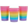 American Greetings Rainbow Party Supplies, 22 oz. Cups (8-Count)(Ombre 16 oz. Reusable Plastic Cups)