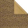 American Greetings Reversible Wrapping Paper Jumbo Roll, Leopard and Gold (1 Roll, 175 sq. ft.)(Leopard and Gold)