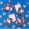 American Greetings Valentines Stickers for Kids, Animals and Treats (40-Count)(Scratch-off Space and Astronauts)