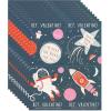 American Greetings Valentines Stickers for Kids, Animals and Treats (40-Count)(Scratch-off Space and Astronauts)