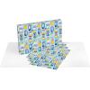 American Greetings Wrapping Paper Sheets with Gridlines, Tin Cans (12 Sheets, 30 in. x 20 in.)(3FW 12SHT P COLORFUL TINS CANS)