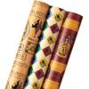 American Greetings Wrapping Paper Sheets with Gridlines, Tin Cans (12 Sheets, 30 in. x 20 in.)(Gryffindor Robe and Marauders Map)