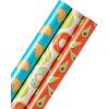 American Greetings Wrapping Paper Sheets with Gridlines, Tin Cans (12 Sheets, 30 in. x 20 in.)(Punny Food)