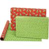 American Greetings Wrapping Paper Sheets with Gridlines, Tin Cans (12 Sheets, 30 in. x 20 in.)(Punny Food)