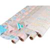 imageAmerican Greetings 175 sq ft Reversible Wrapping Paper for Baby Showers Kids Birthdays and All Occasions Moon and Stars 1 Roll 30 in x 70 ftPink  Blue  Gray