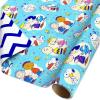imageAmerican Greetings 40 sq ft Reversible Peanuts Wrapping Paper for Birthday 1 Roll 30 in x 192 inSR3040SQ PR FSC PEANUTS BLUE