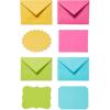 imageAmerican Greetings Blank Cards with Envelopes Rainbow Heart Stationery 48Countblue  green  yellow  pink