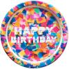 imageAmerican Greetings Confetti Birthday Party Supplies Dessert Plates 36CountDinner Plates