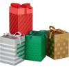 imageAmerican Greetings Push Down Gift Boxes Red Green Silver and Gold 4 BoxesRed  Green  Silver  and Gold