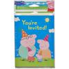 imageAmscan 541499 Round Plates  Peppa Pig Collection  8 pcs  Party AccessoryInvitation and Thank You Card Bundle