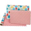 American Greetings 120 sq. ft. Reversible Wrapping Paper Bundle for Birthdays and All Occasions, Stripes, Balloons and Polka Dots (4 Rolls, 30 in. x 12 ft.)(Birthday Balloons)