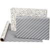 American Greetings 120 sq. ft. Reversible Wrapping Paper Bundle for Birthdays and All Occasions, Stripes, Balloons and Polka Dots (4 Rolls, 30 in. x 12 ft.)(Multi-color)