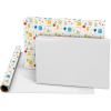 American Greetings 120 sq. ft. Reversible Wrapping Paper Bundle for Birthdays and All Occasions, Stripes, Balloons and Polka Dots (4 Rolls, 30 in. x 12 ft.)(Red  Blue  Yellow  White)