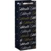 American Greetings 13″ Beverage Gift Bag Bundle With Tissue Paper (Assorted Designs) For Birthdays, Weddings, Bridal Showers And All Occasions (4 Bags, 15 Sheets)(BEV SAP BAGBNDLE BLKGLDSLV 5CT)