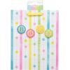 American Greetings 13″ Large Bag with Tissue Paper, Tiny Toes (1 Bag, 8-Sheets)(Dot and Stripe)