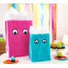American Greetings 13″ Medium Fuzzy Gift Bag with Googly Eyes, Pink (1 Bag)(Aqua)