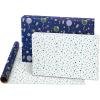 American Greetings 175 sq. ft. Reversible Wrapping Paper for Birthdays, Baby Showers, Anniversaries and All Occasions, Blue Plaid (1 Roll, 30 in x 70 ft.)(Balloons  Blue Polka Dots and Plaid)