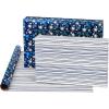 American Greetings 175 sq. ft. Reversible Wrapping Paper for Birthdays, Baby Showers, Anniversaries and All Occasions, Blue Plaid (1 Roll, 30 in x 70 ft.)(Balloons  Blue Polka Dots and Plaid)