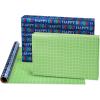 American Greetings 175 sq. ft. Reversible Wrapping Paper for Birthdays, Baby Showers, Anniversaries and All Occasions, Blue Plaid (1 Roll, 30 in x 70 ft.)(Blue  Green  Black  White)