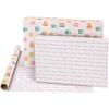 American Greetings 175 sq. ft. Reversible Wrapping Paper for Birthdays and All Occasions, Birthday Cupcakes (1 Roll, 30 in x 70 ft.)(Floral and Happy Birthday Text)