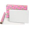 American Greetings 175 sq. ft. Reversible Wrapping Paper for Birthdays and All Occasions, Birthday Cupcakes (1 Roll, 30 in x 70 ft.)(Floral and Happy Birthday Text)
